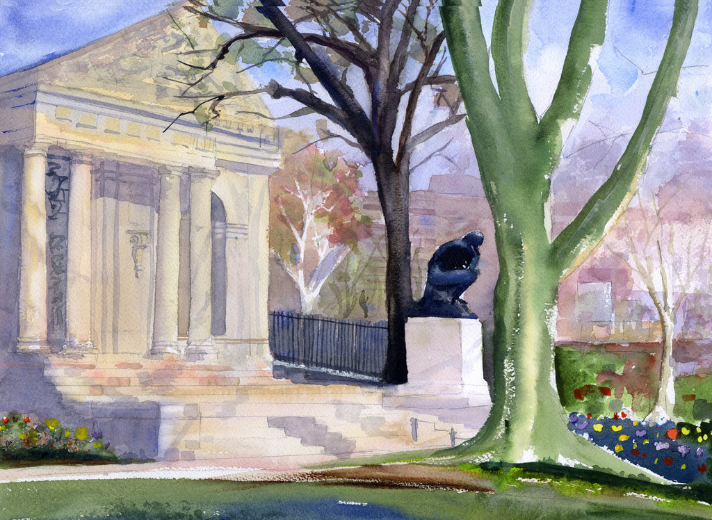 Philadelphia RODIN MUSEUM - Philadelphia Wall Art Watercolor Prints