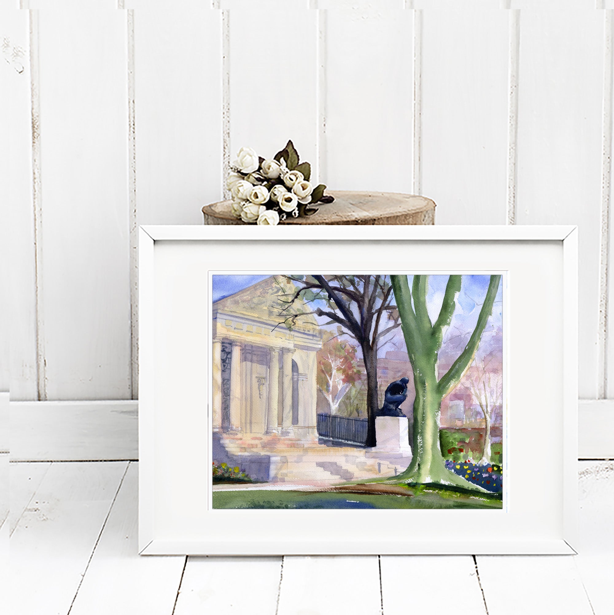 Philadelphia RODIN MUSEUM - Philadelphia Wall Art Watercolor Prints