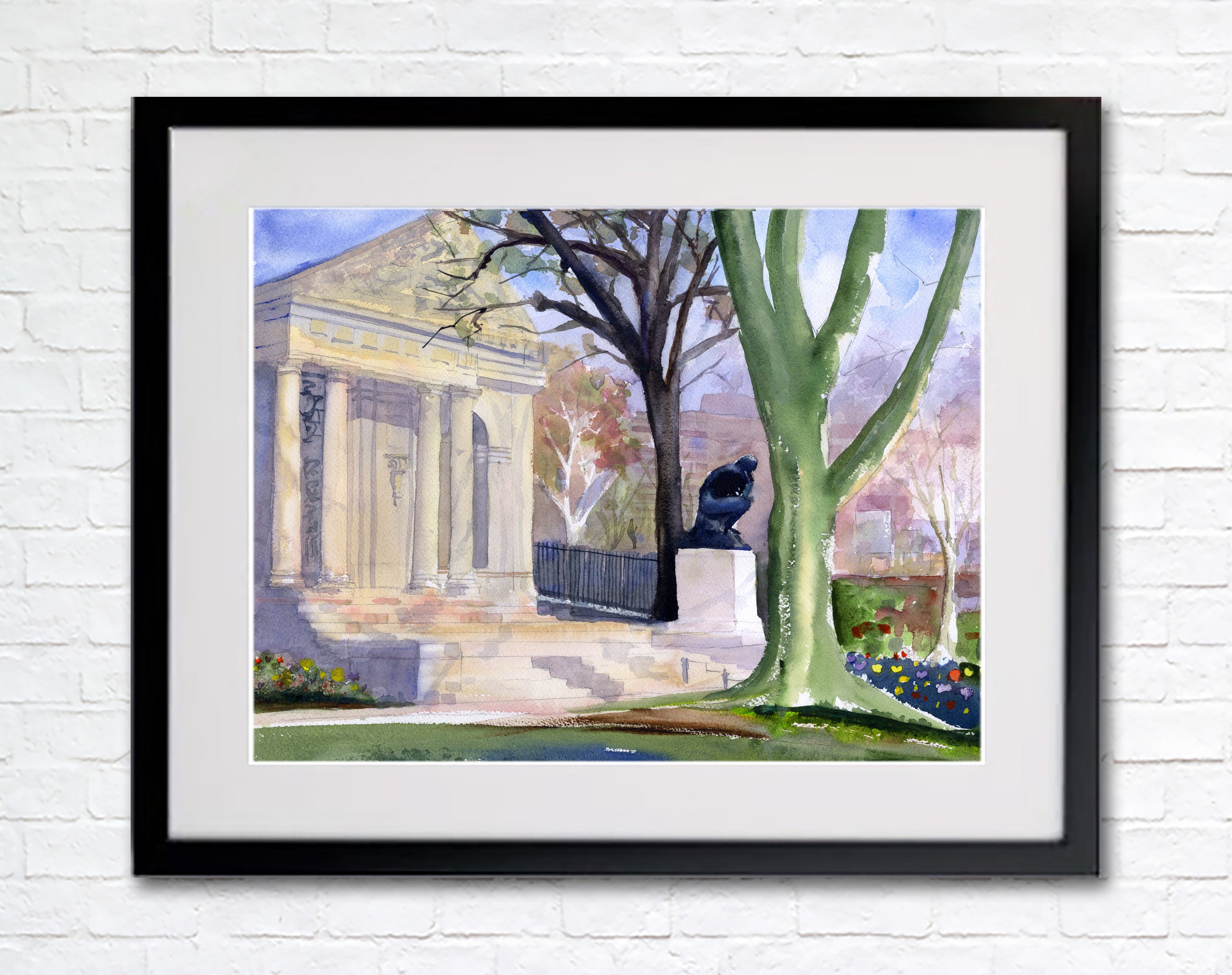 Philadelphia RODIN MUSEUM - Philadelphia Wall Art Watercolor Prints