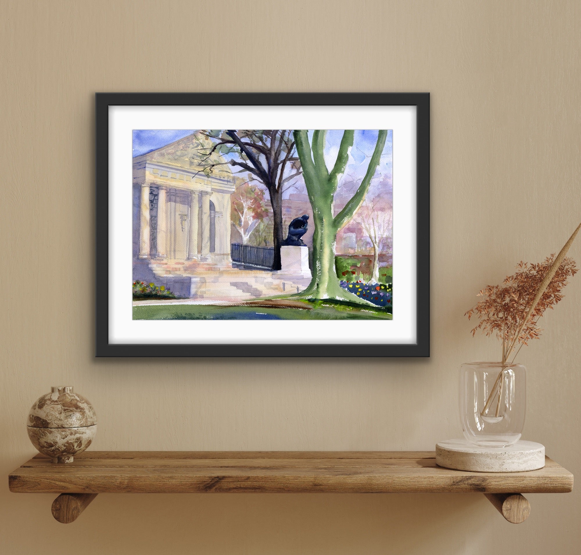 Philadelphia RODIN MUSEUM - Philadelphia Wall Art Watercolor Prints
