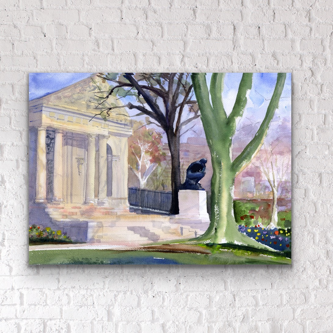 Philadelphia RODIN MUSEUM - Philadelphia Wall Art Watercolor Prints