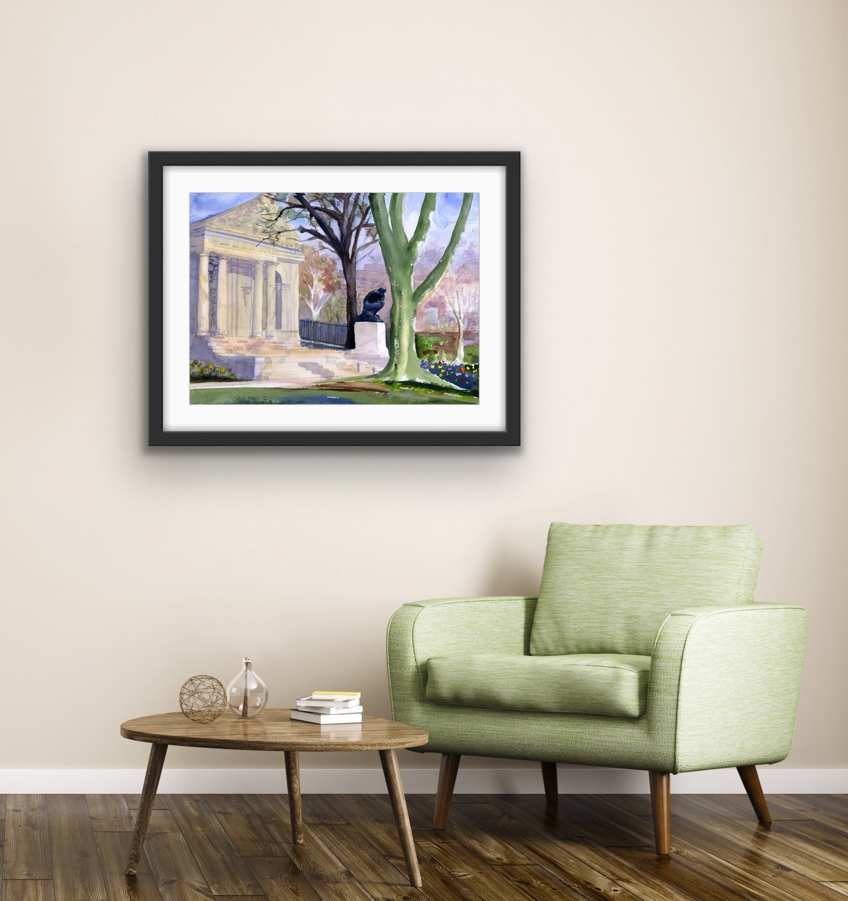 Philadelphia RODIN MUSEUM - Philadelphia Wall Art Watercolor Prints