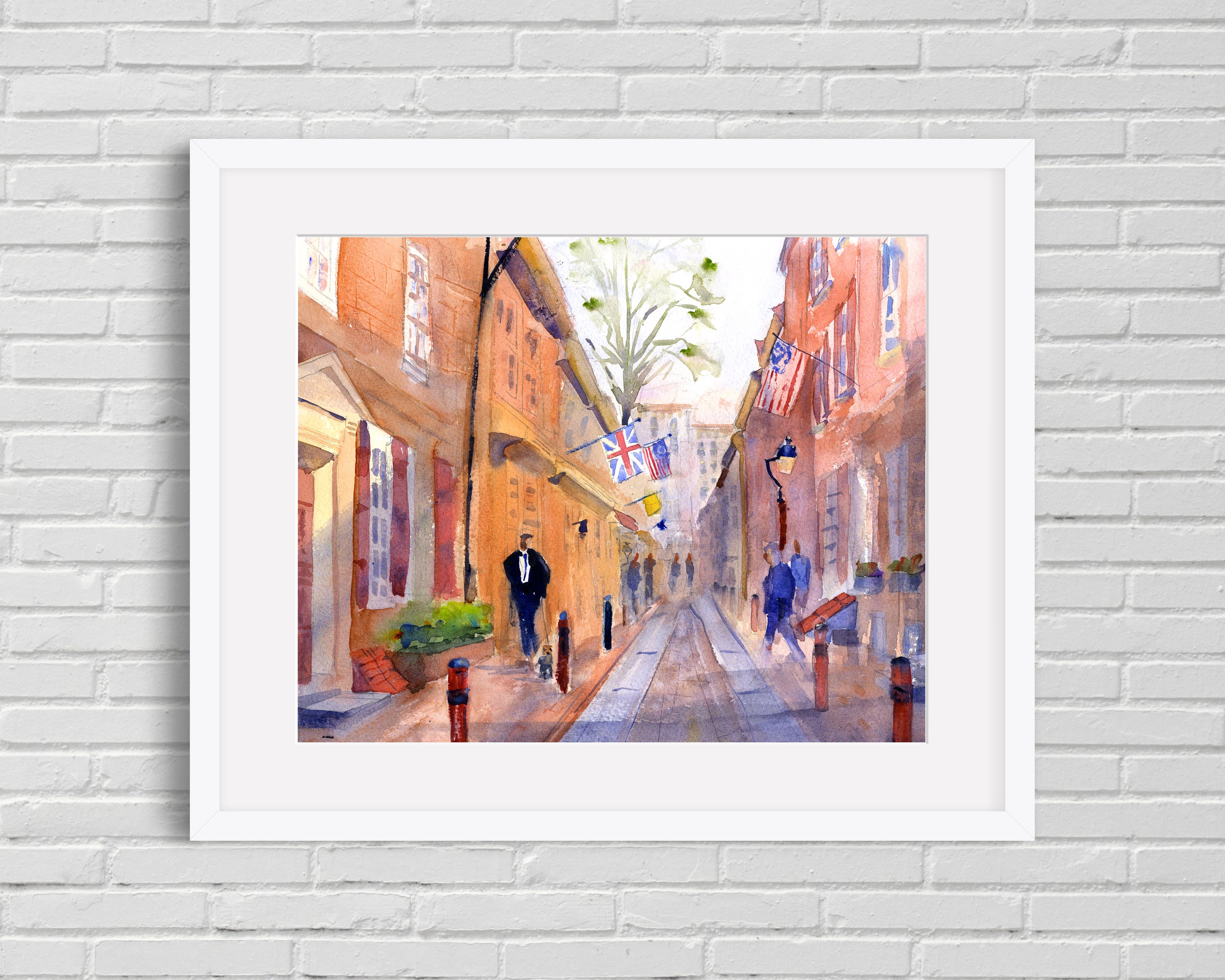 Elfreth's Alley - Philadelphia Wall Art Print
