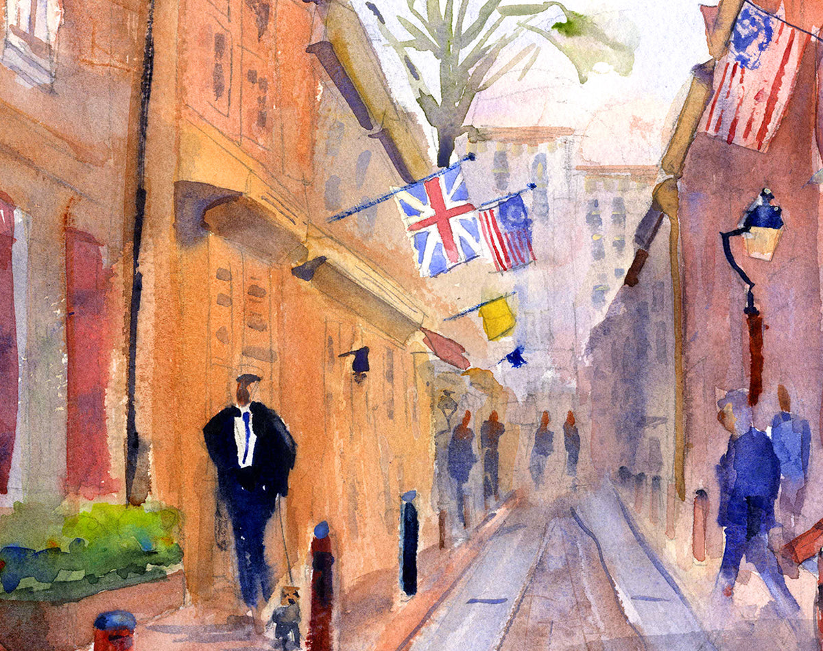 Elfreth's Alley - Philadelphia Wall Art Print