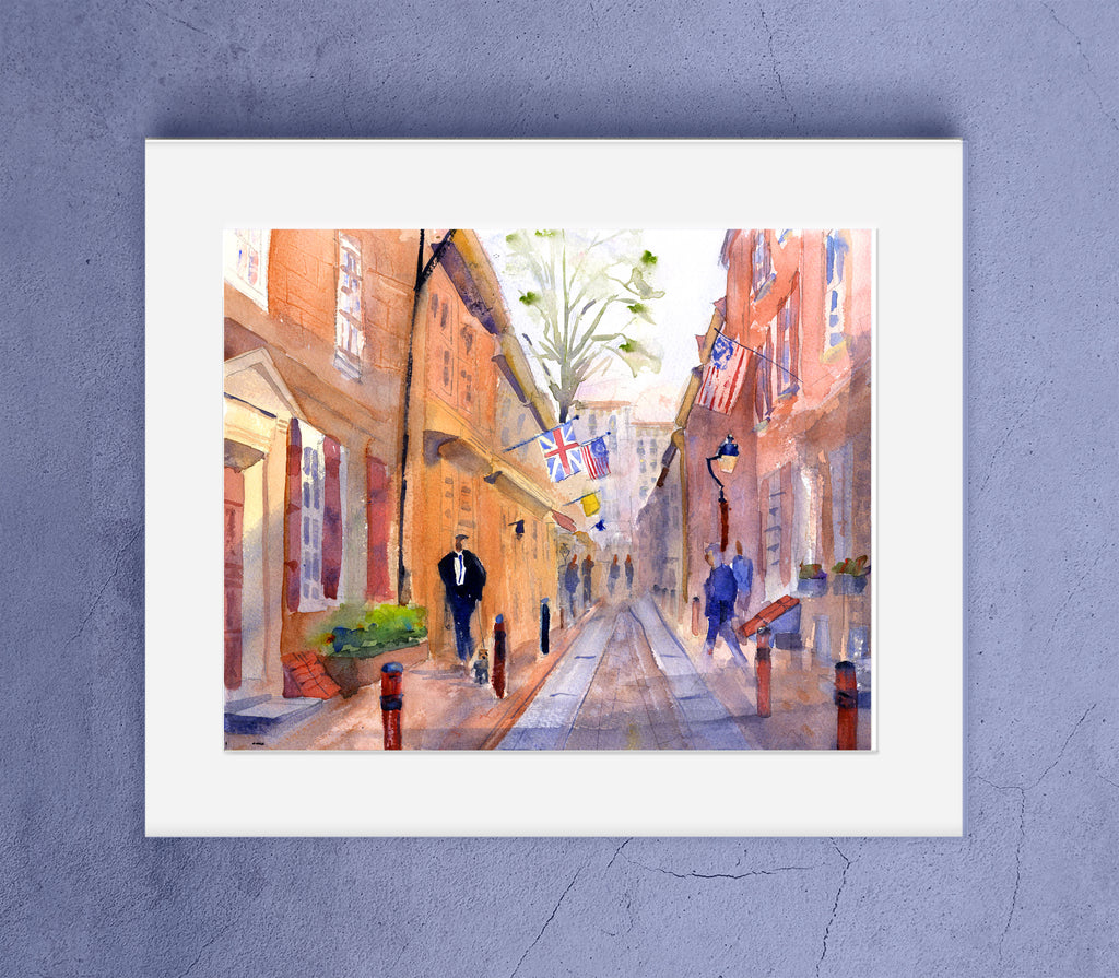 Elfreth's Alley - Philadelphia Wall Art Print