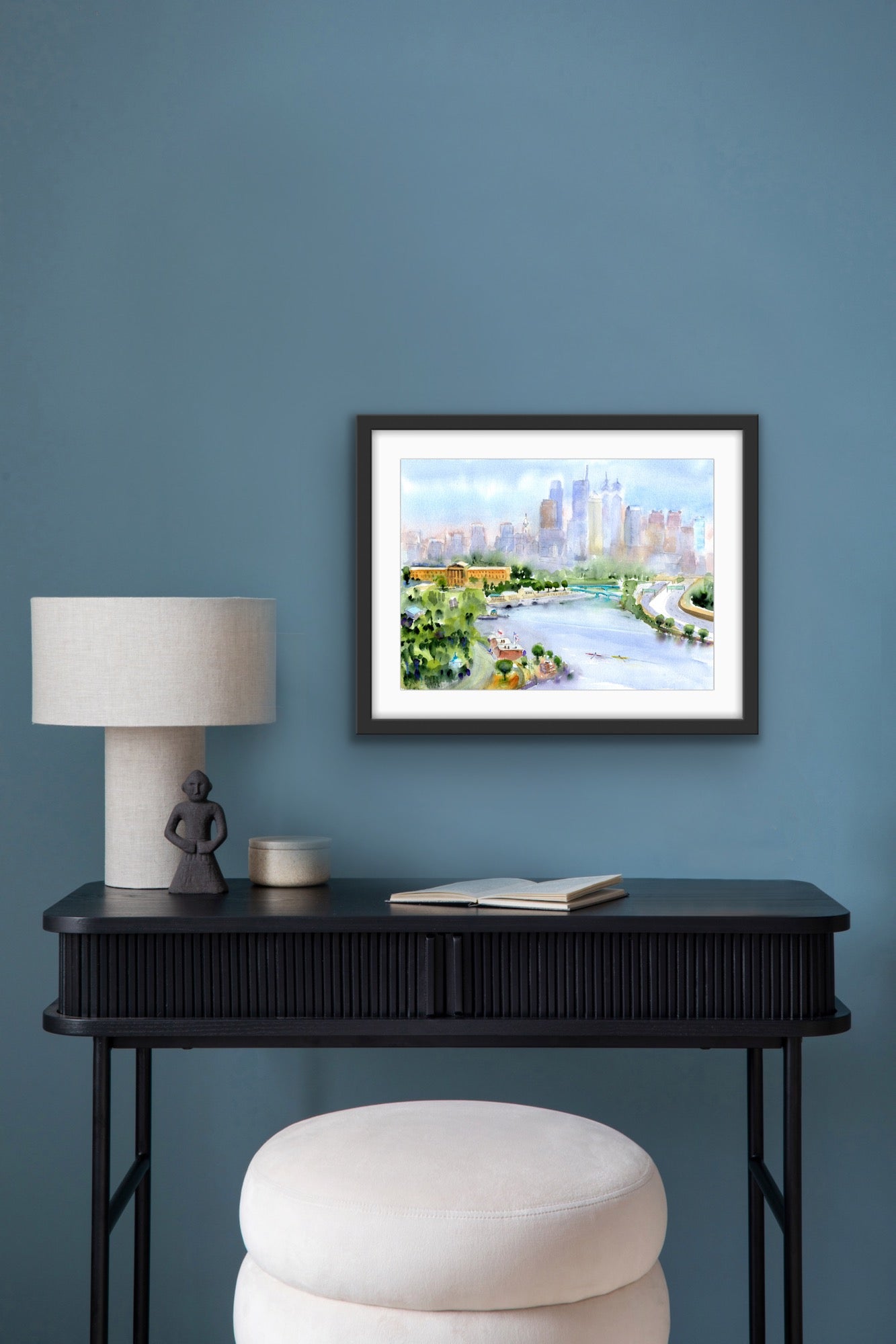 Philadelphia Skyline - Philly Wall Art Watercolor Print