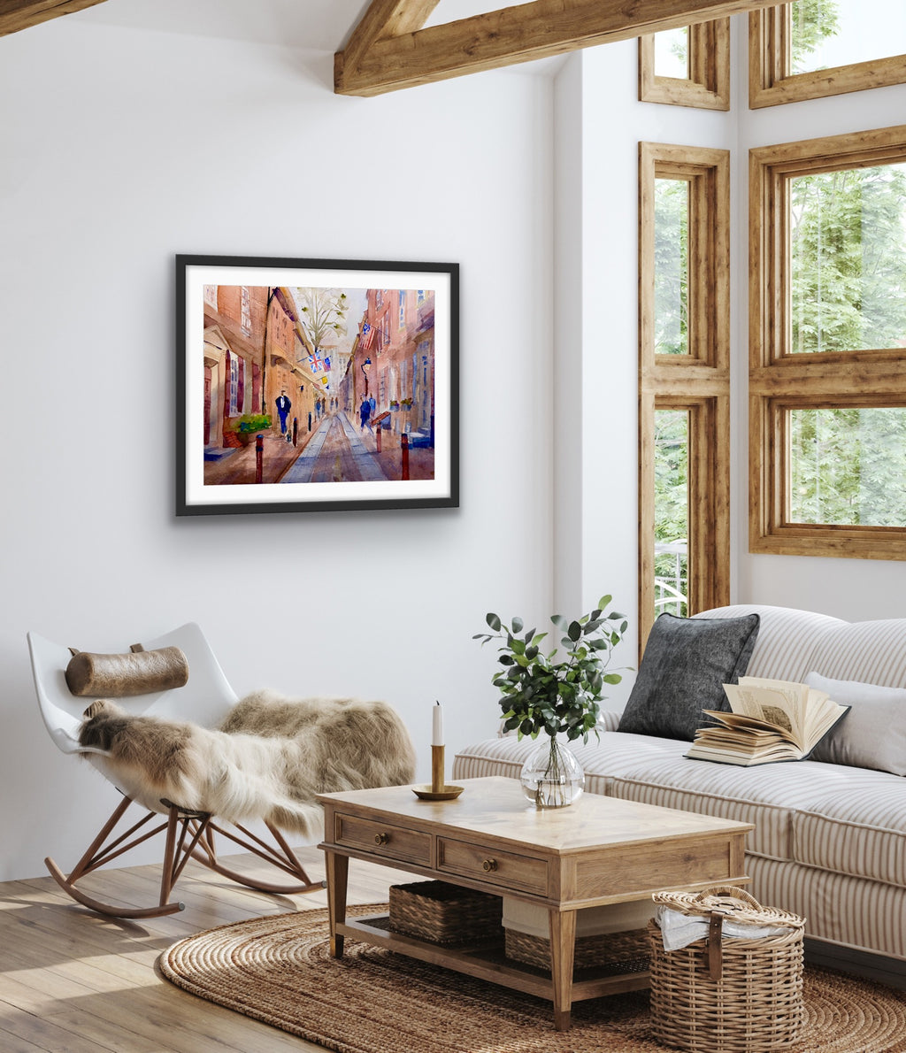 Elfreth's Alley - Philadelphia Wall Art Print