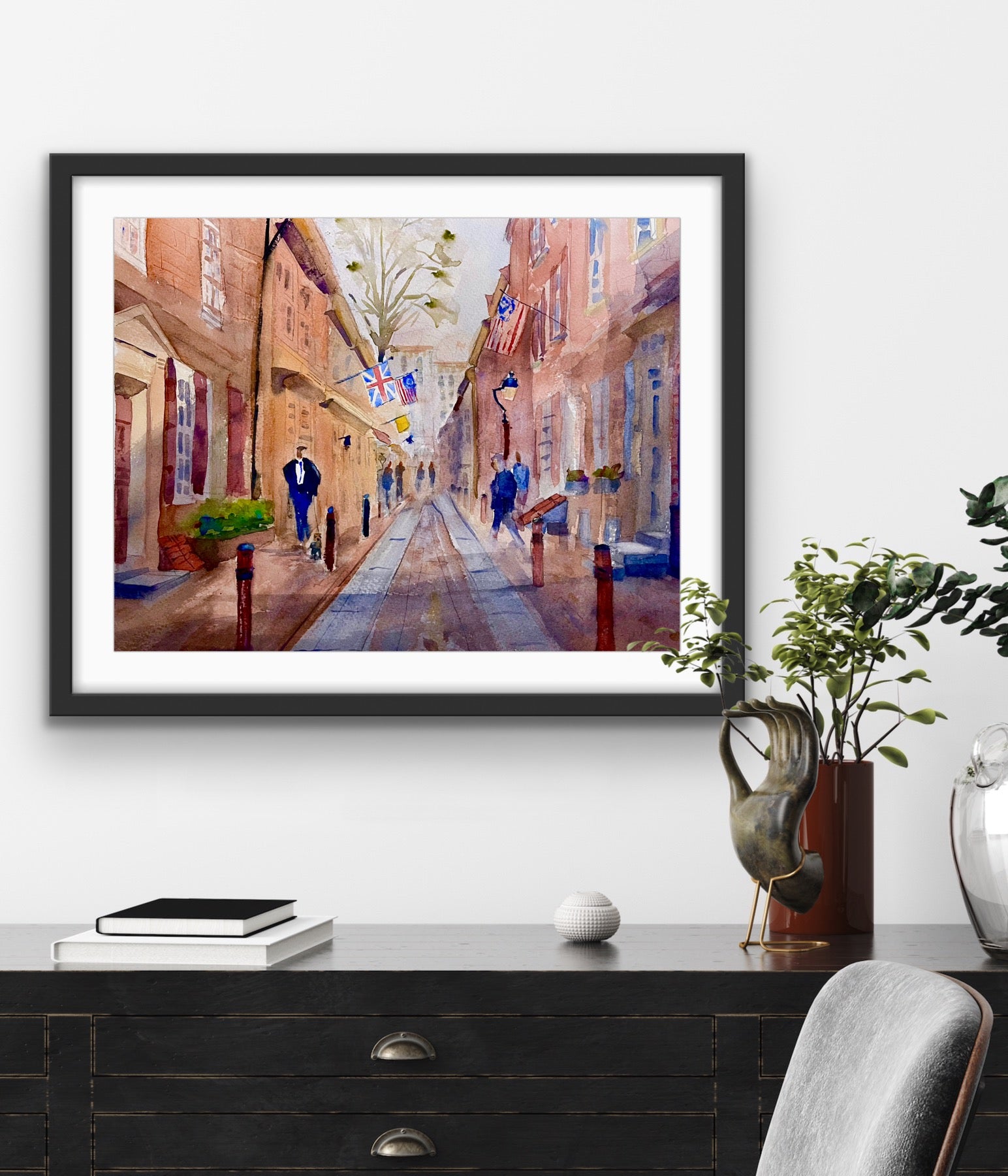 Elfreth's Alley - Philadelphia Wall Art Print