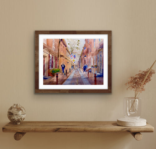 Elfreth's Alley - Philadelphia Wall Art Print