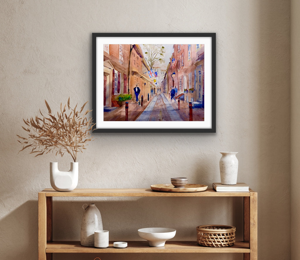 Elfreth's Alley - Philadelphia Wall Art Print