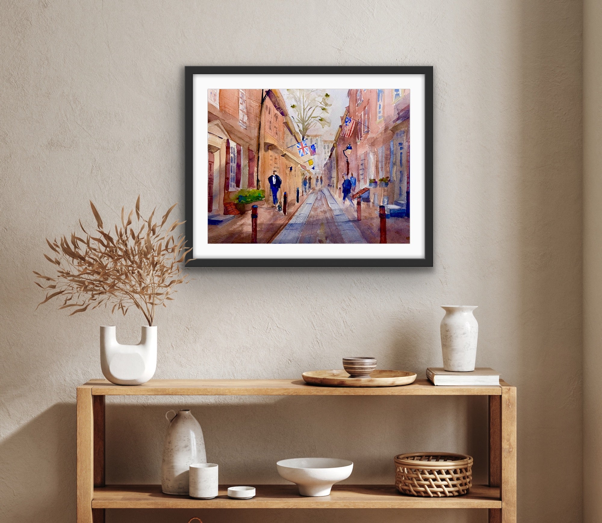 Elfreth's Alley - Philadelphia Wall Art Print