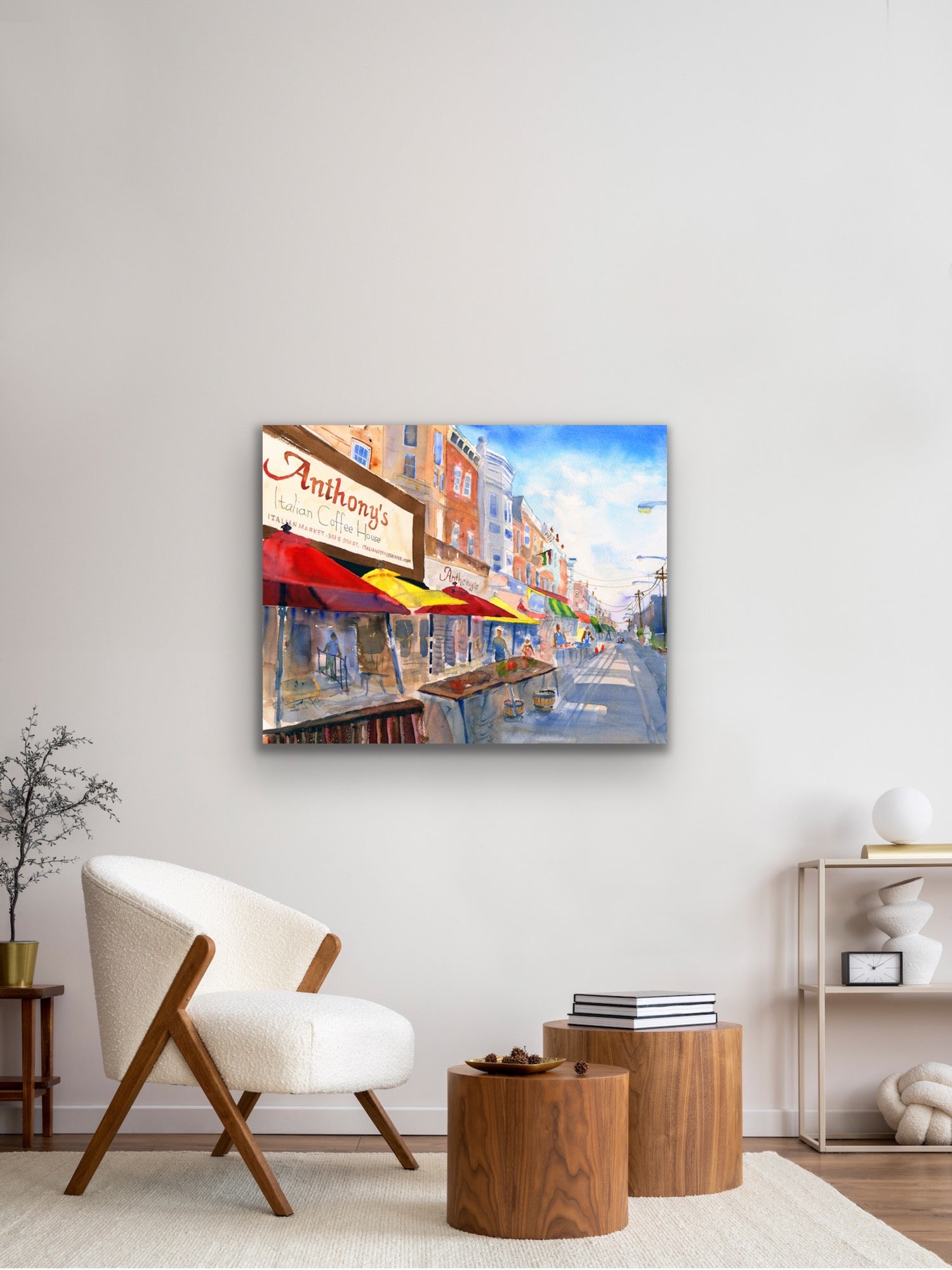 Philadelphia Italian Market - Philly Wall Art Watercolor Print