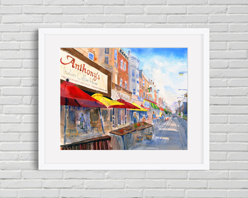 Philadelphia Italian Market - Philly Wall Art Watercolor Print